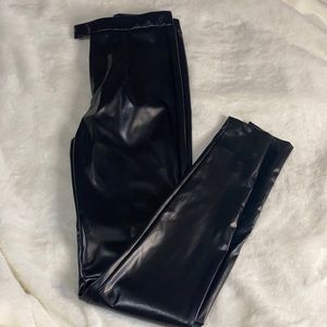 Black leather pants